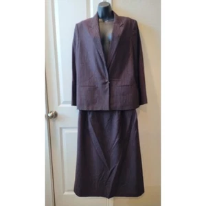 Conjunto de traje falda de lana vintage años 50 a medida por Handmacher talla 14 EE. UU. - Imagen 1 de 20