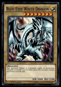 Legendary Decks II Blue-Eyes White Dragon (Version 1) #LDK2-ENK01 - Picture 1 of 2