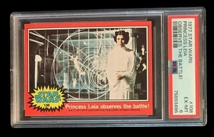 1977 topps star wars #108 leia rc; observes battle rookie PSA 6 (iAPPEAL) - Picture 1 of 3