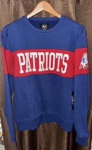 NWT! 47 New England Patriots Throwback Football Pullover Crewneck Sweatshirt Med - Picture 1 of 5