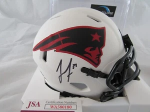 Jonathan Jones New England Patriots Signed Autographed Lunar Speed Mini Helmet - Imagen 1 de 3