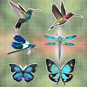 12 Pieces Magnets Screen Door Decals Double Sided Protector Magnetic Screen - Picture 1 of 7