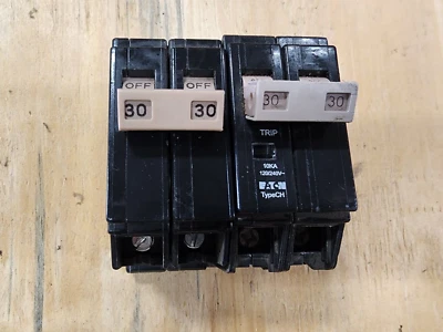 Eaton Cutler-Hammer CH230 2-Pole 30A Circuit Breaker  Qty 2 - image 1 of 3