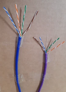 Cat5e Ethernet Internes Kabel LSF Blau oder Violett 100% Kupfer Datennetzwerk - Bild 1 von 4