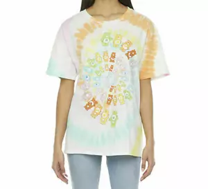 NWT Care Bear Top Womens XL T-Shirt Tie Dye Graphic Kidcore Retro 80's Oversized - Picture 1 of 9