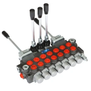 Hydraulisches Bagger-Wegeventil mit 2 Joysticks, 6 Spulen, 11 GPM - Bild 1 von 7
