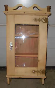 jugendstil vitrine hängeschrank antik wandschrank obstholz schränkchen 1 türig - Bild 1 von 1