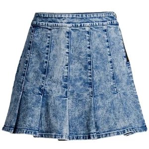 Falda plisada de mezclilla No Boundaries para mujer talla 11 azul cremallera lateral mini fecha de verano - Imagen 1 de 10