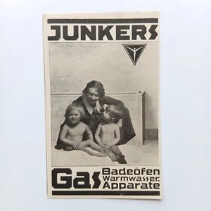 1926Junkers Gas Badeöfen Warmwasser Apparate Werbeanzeige Werbung Reklame - Picture 1 of 1