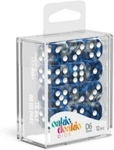 Oakie Doakie Dice D6 Dice 16 mm Gemidice - Liquid Steel (12) - Picture 1 of 1