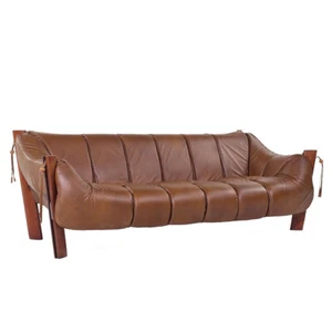 Percival Lafer MP-211 Mid Century Rosewood and Leather Sofa - Picture 1 of 10