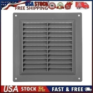 EUROPLAST 6" x 6" Inch Gray Plastic Ventilation Grille with Insect Mesh HVAC Ven - Picture 1 of 10