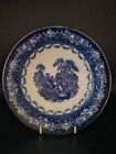 Antique Wharf Pottery Flow Blue Bowl / Soup Bowl 'Watteau Pattern"