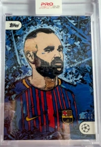 Topps Project 22 Artista Andres Iniesta di Ivan Beslic Blu 11/22 SP - Foto 1 di 3
