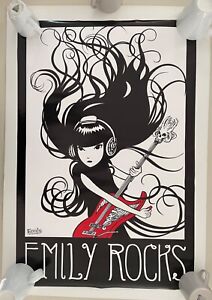 EMILY THE STRANGE, « EMILY ROCKS », DÉBRIS COSMIQUES, AFFICHE AUTHENTIQUE 2009