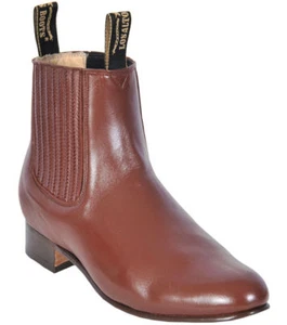 Men's Los Altos BRANDY Genuine Deer Ankle Boots Charro Botin Leather Outsole EE+ - Picture 1 of 1