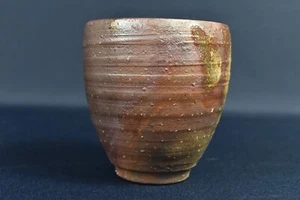 Taza de té Bizen Ware Guinomi cerámica japonesa hecha a mano - Imagen 1 de 15