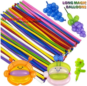 Magic Long Plain Balloons Latex Balons 260Q Twisting Modelling Long Balloons UK - Picture 1 of 22