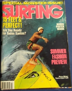 SURFING MAGAZINE JULY 1988 TOM CARROLL HUGE ISSUE TODOS SANTOS VINTAGE - Picture 1 of 4
