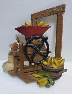 Vintage MCM HOMCO 3D Piastra da parete cucina metallo fuso 3D smerigliatrice per mais #1270 BX - Foto 1 di 10