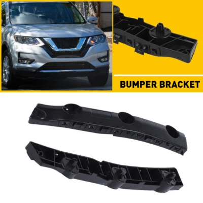 Soporte de parachoques para Nissan Rogue 2014-2019 de juego 2 delantero izquierdo y derecho negro Foto 1 de 4