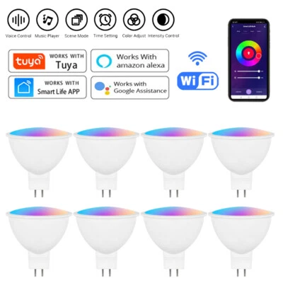 1-6X 5W MR16 LED Smart Bulb Works Control with WiFi, Tuya, Smart Home, Alexa - Image 1 of 4