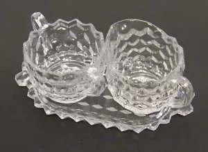Creamer,Open Sugar and Underplate, (or Butter dish), Fostoria (25) - Picture 1 of 1