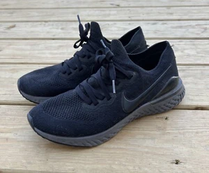 Nike Men's Epic React Flyknit 2 BQ8928-001 Black Running Shoes Sneakers Size 8 - Picture 1 of 11