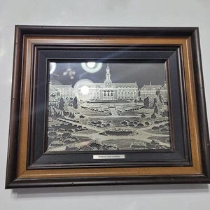 Framed Wall Display Art Silver Plated Oklahoma State University - Picture 1 of 6