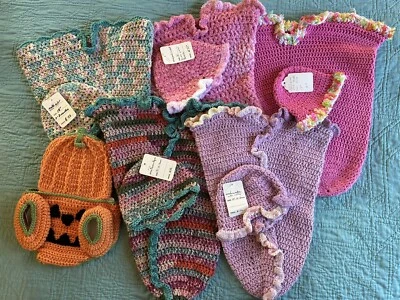 Crochet Baby Cocoons Saco de Dormir Buntings Foto Foto Accesorios Hecho a Mano Suave Lote 6 Foto 1 de 4