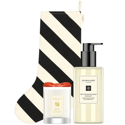 Jo Malone Christmas Stocking Nectarine Body Wash 250ml +Orange Bitter Candle 65g - Image 1 of 4