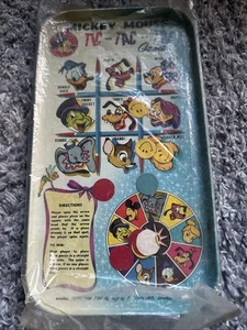 Vassoio di Latta Vintage Topolino Tic-Tac-Toe Gioco Giocattolo Superiore T. Cohn Toy Co - Foto 1 di 5