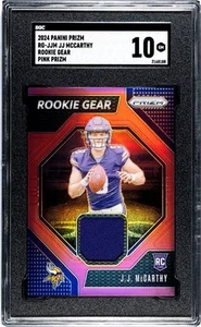 2024 Panini Prizm J.J. McCarthy Rookie Gear Pink Prizm #RG-JJM RC SGC 10 GM - Picture 1 of 2