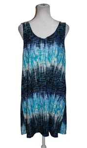 Apt 9 Women’s Blue Swim Cover Up With Criss Cross Back Size Large L - Picture 1 of 2