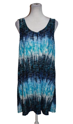 Cubierta de natación azul Apt 9 para mujer con espalda cruzada entrecruzada talla grande L Foto 1 de 2