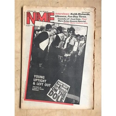 VARIOUS 1981 NME MAGAZINE OCT 24 1981 - RIGHT TO WORK MARCH ON FRONT COVER + kei - Image 1 of 2