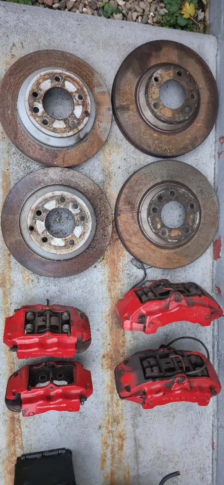 JUEGO PINZAS FRENO PORSCHE CAYENNE CON DISCOS 4.5 V8 GASOLINA 2005 TURBO 444HP Foto 1 de 4