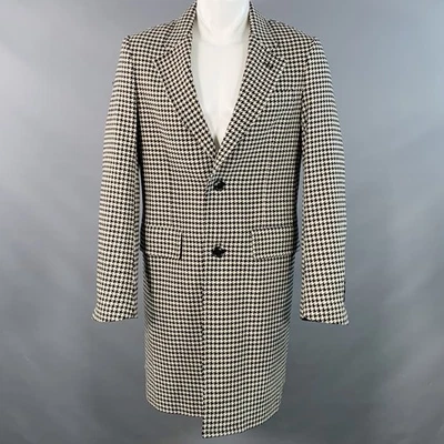 Abrigo AMI by ALEXANDRE MATTIUSSI Talla 36 Negro Blanco Mezcla Lana Pata de Gallo Foto 1 de 4