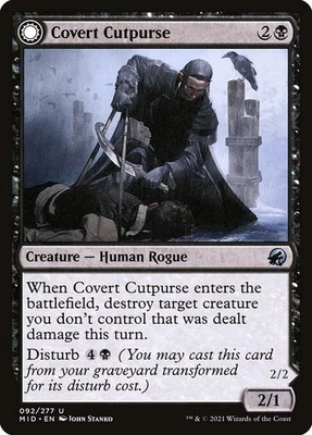 (3x FOIL) COVERT CUTPURSE // COVETOUS GEIST - Innistrad MID – MTG Magic Card - Image 1 of 4