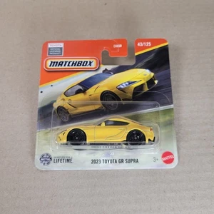 2025 Matchbox 2023 Toyota GR Supra Yellow #43 Mainline Short Card - Picture 1 of 3