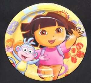 Unique Nickelodeon Dora the Explorer Round Paper Plates  7"  8 Ct