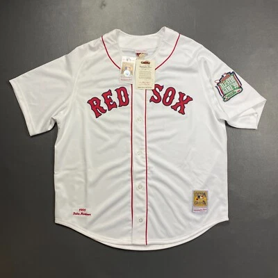100% Authentic Pedro Martinez Mitchell Ness 99 All Star Game Red Sox Jersey 52 - Image 1 of 4