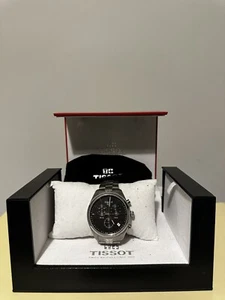 Men's Tissot PR 100 Chronograph Black Dial Pre-owned T101.417.11.051.00 - Picture 1 of 6