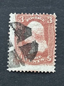 54258 1861 US Sc#94 Very Nice Grill Fancy Cancel Used LH Fresh - Picture 1 of 2