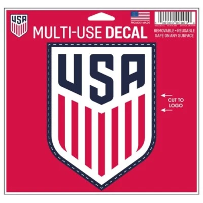 USA Soccer 4" x 3" Multi Use Decal Window, Car or Laptop! Die Cut USMNT - Image 1 of 2