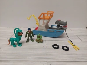 COMPLETO RARO Imaginext SCOOBY DOO & OCEAN BOAT Sea Monster Gill Man Captain - Imagen 1 de 6