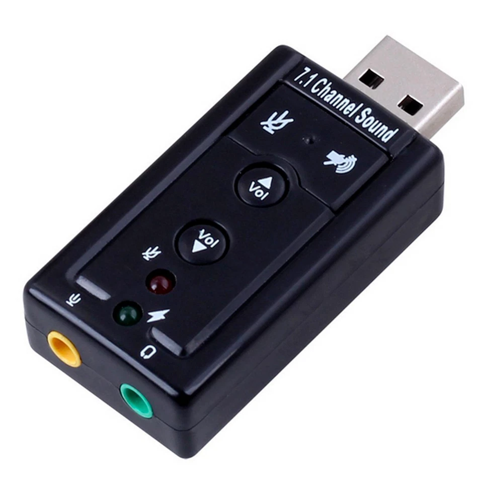 VINCIANN Sound Card scheda audio virtuale sonora USB esterna 7.1ch microfono cuffie 3,5mm