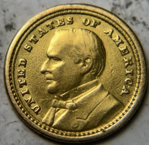 1903 G$1 McKinley Louisiana Purchase Commemorative Gold Dollar. Ex-Jewelery - Picture 1 of 2