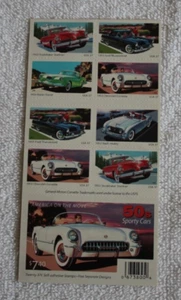 USPS - 50's Sporty Cars- 20 Self-adhesive Stamps - 37 Cent Stamp - Picture 1 of 2