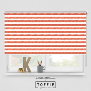 251- Red Stripes Roller Blind - various sizes, blackout FREE P&P - Picture 1 of 4